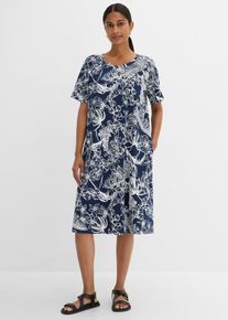 Shirtkleid mit Eingriffstaschen in blau, Gr&ouml;sse 40/42 (M), 95% Baumwolle, bonprix