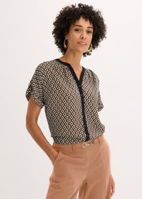Oversize-Bluse aus flie&szlig;endem Chiffon in braun, Gr&ouml;sse 42, bonprix