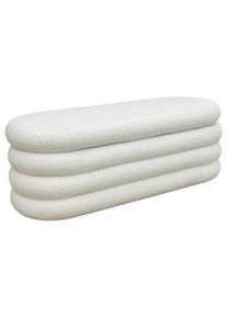 Xora Truhenbank , Weiss , Holz, Textil , Pappel , Sperrholz , 120x42x42 cm , Kleinm&ouml;bel, Truhen