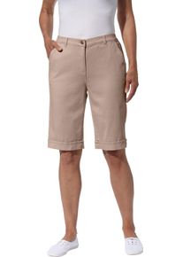 Damen Jeansbermudas mit Dehnbund hinten sesam
