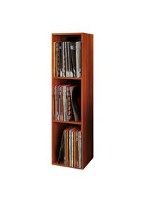 Mid.you Schallplattenregal , Nussbaumfarben , Holzwerkstoff , 2 F&auml;cher , 34x115x29 cm , Wohnzimmer, TV M&ouml;bel, CD-Regale