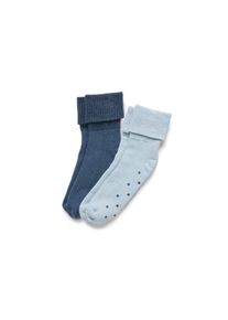 Tchibo - 2 paires de chaussettes antid&eacute;rapantes - taille: 35-38 - blau