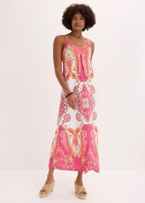 Maxikleid aus softem Viskose-Mix in beige, Gr&ouml;sse 48/50 (XL), bonprix