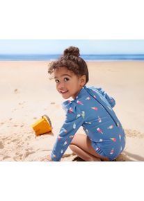 Tchibo - Kinder-Badeanzug mit UV-Schutzfaktor 80 - Damen - Gr. 122/128 - blau/print
