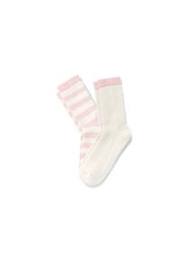 Tchibo - 2 Paar Wollsocken - Damen - Gr. 39-42 - creme/gestreift