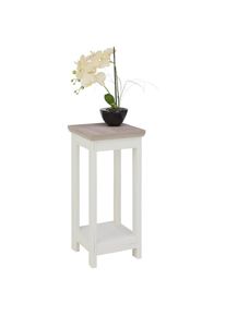 Hom&acute;in Hom`in Blumenst&auml;nder , Grau, Weiss , Holzwerkstoff , 30x65x30 cm , Wohnzimmer, Wohnzimmertische, Blumentische