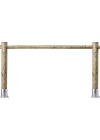 Rastrelliera per biciclette in legno, 4 posti auto, marrone, elemento di base Mottez
