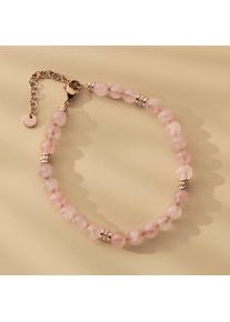 Holzkern Fireworks Armband Damen Ros&eacute; und Rosenquarz