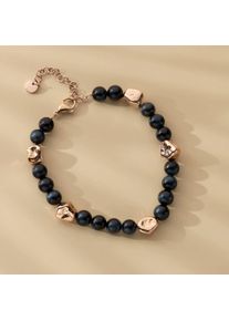 Holzkern Fireworks Armband Damen Ros&eacute; und Falkenauge