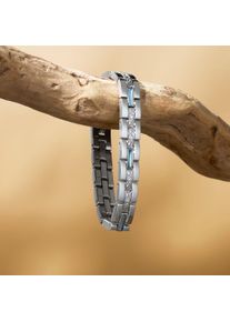 Holzkern Armband Kensington (Perlmutt/Silber) II, Naturholz, Damen, gr&ouml;&szlig;enverstellbar