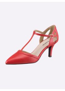 Heine Witt Damen Pumps, rot, Gr&ouml;&szlig;e 38, 100% Synthetik