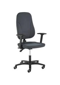 Prosedia B&uuml;rostuhl Younico plus 3, mit Armlehnen, Permanent Kontakt, Muldensitz, 3D-R&uuml;ckenlehne, anthrazit/anthrazit