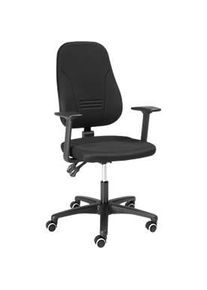 Prosedia B&uuml;rostuhl Younico plus 3, mit Armlehnen, Permanent Kontakt, Muldensitz, 3D-R&uuml;ckenlehne, schwarz/schwarz