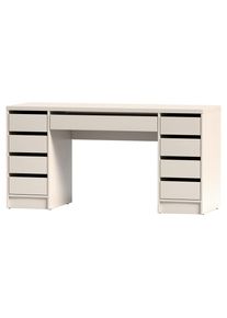 Livetastic Schreibtisch , Kaschmir , Holzwerkstoff , 9 Schublade(n) Schubladen , rechteckig , 55x77.6x152.6 cm , B&uuml;rom&ouml;bel, Schreibtische, B&uuml;rotische