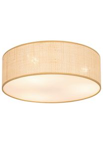 Collett's Monde Deckenleuchte , Naturfarben, Weiss , Metall, Kunststoff, Naturmaterialien , rund , 15.5 cm , RoHS, CE , Lampen & Leuchten, Innenbeleuchtung, Deckenlampen, Deckenlampen