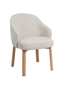 Livetastic Armlehnstuhl , Naturfarben, Beige , Holz, Textil , Eiche , massiv , S&auml;ule , 58x82x60 cm , Esszimmer, St&uuml;hle, Polsterst&uuml;hle