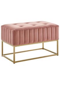 Xora Hockerbank , Goldfarben, Altrosa , Metall, Textil , 72x41x46 cm , Stoffauswahl , Esszimmer, B&auml;nke, Sitzb&auml;nke