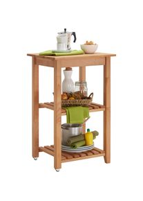 Boxxx Servierwagen , Buchefarben , Holz , Buche , massiv , rechteckig , eckig , 53x85x46 cm , Stauraum , Esszimmer, Barm&ouml;bel, Barwagen