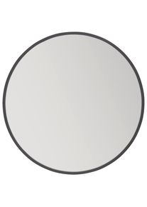 Mid.you Wandspiegel , Schwarz , Metall, Glas, Holzwerkstoff , rund , 100x100x1.5 cm , Spiegel, Wandspiegel