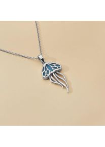 Holzkern Kindred Halskette Damen Silber und Aquamarin