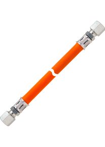 GOK Mitteldruck-Schlauchleitung Gas &Uuml;berwurfmutter G 1/4 LH auf G 1/4 LH 400 mm - Gas-Verl&auml;ngerungsschl&auml;uche