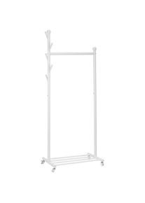 PBJ Kleiderwagen , Weiss , Metall , 68x170x43 cm , Schlafzimmer, Kleiderst&auml;nder