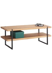 Linea Natura Garderobenbank , Eichefarben , Holz, Metall , 120x45x40 cm , Abstellfl&auml;che , Garderobe, Garderobensets & -serien, Garderoben-Serien
