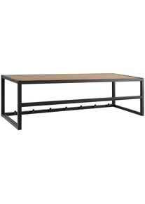 Mid.you Wandgarderobe , Schwarz, Wildeiche , Metall, Holzwerkstoff , 77x28x22 cm , Reach , Hutablage , Garderobe, Garderobenpaneele, Wandgarderobe