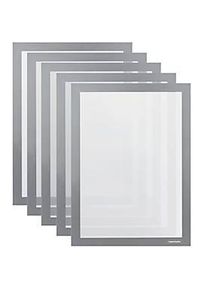 MAGNETOPLAN Magnetrahmen magnetofix, A4 Hoch-/Querformat, PVC, grau, 5 St&uuml;ck