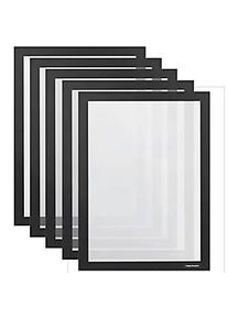 MAGNETOPLAN Magnetrahmen magnetofix, A4 Hoch-/Querformat, PVC, schwarz, 5 St&uuml;ck