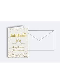 Korsch Gl&uuml;ckwunschkarte Jubil&auml;um, Format B6, gedrucktes Motiv, inkl. Kuverts, Naturkarton, farbig, 10 St&uuml;ck