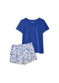 Tchibo - Ensemble pyjama court - taille: S - blau/imprim&eacute;