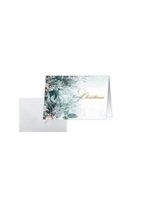 Sigel Weihnachtsmotiv-Karte "Eucalyptus magic", A6 (A5), 250g/m&sup2;, 25 St&uuml;ck, Weisskarton, Inkjet- & Laserdrucker