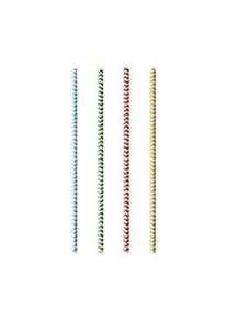 Trinkhalme Papstar Zig-Zag, Einweg, L 200 x &Oslash; 6 mm, aus FSC&reg;-zertifiziertem Papier, farbsortiert, 100 St&uuml;ck