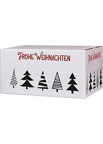 Versandkartons, mit Motiv &bdquo;Tannenbaumallee&ldquo;, bis 30 kg, Aussenmasse 306 x 221 x 150 mm, Feinwellpappe, weiss-braun, 20 St&uuml;ck
