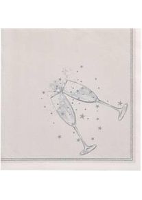 Servietten Papstar "ROYAL Collection", &frac14;-Falz, 400 x 400 mm, 20 St&uuml;ck, silber