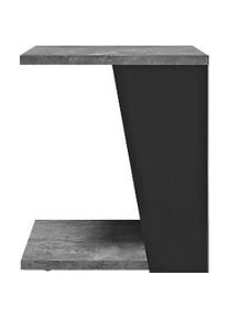 Beistelltisch Albi, B 400 x T 400 x H 460 mm, Metallgestell/Spannplatte melaminbeschichtet, Betonoptik/schwarz