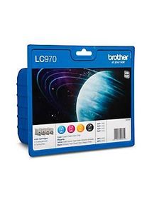 Brother Sparpaket 4 Tintenpatronen LC-970BK/C/M/Y schwarz, cyan, magenta, gelb, original