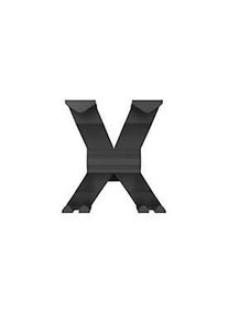 Garderobenhaken WGX, B 145 x T 157 x H 175 mm, Feinstruktur, recyceltes Aluminium, schwarz