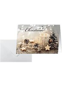 Sigel Weihnachtskarten-Set "Christmas Candle", A6, 25 + 25 Umschl&auml;ge