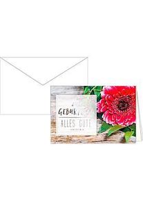 Korsch Geburtstagskarte Gl&uuml;ckwunschkarte Alles Gute, mit Blumenmotiv, 10er-Set