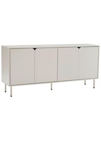 Xora Sideboard , Seidengrau , Metall, Holzwerkstoff , 2 F&auml;cher , 160x75x40 cm , Kleinm&ouml;bel, Kommoden, Sideboards