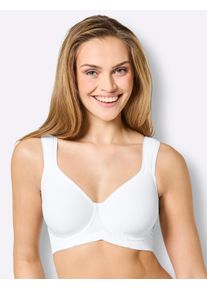 WITT Damen Schalen-BH ohne B&uuml;gel mit Powermesh, wei&szlig;, Gr&ouml;&szlig;e 80E, 70% Polyamid, 17% Polyester, 13% Elasthan