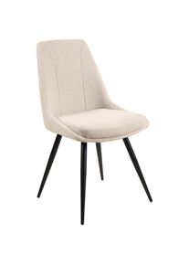 Livetastic Stuhl , Beige , Holz, Metall, Textil , Pappel , Sperrholz , konisch , 49x88x59 cm , Esszimmer, St&uuml;hle, Esszimmerst&uuml;hle