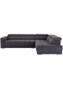 Livetastic Wohnlandschaft "Hogan" , , Grau , Holz, Metall, Textil , Eukalyptusholz , Sperrholz , Ottomane rechts, L-Form , 299x212 cm , Wohnzimmer, Sofas & Couches, Wohnlandschaften, Ecksofas