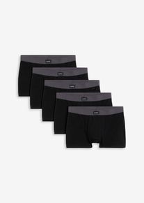 Boxershorts eng (5er Pack) in schwarz, Gr&ouml;sse 4 (S), 95% Baumwolle, bonprix