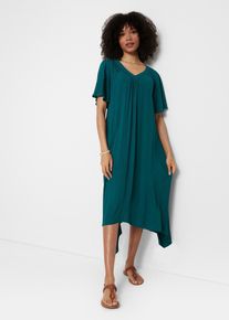 Kaftan-Kleid aus Kreppware in petrol, Gr&ouml;sse 48, bonprix