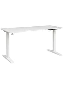 Mid.you Schreibtisch , Weiss , Holzwerkstoff, Kunststoff, Metall , rechteckig , eckig , 160x71x116 cm , h&ouml;henverstellbar , B&uuml;rom&ouml;bel, Schreibtische, B&uuml;rotische