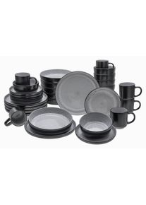 Creatable Kombiservice , Hellgrau , Keramik , 30-teilig , 300 ml , lebensmittelecht , Geschirr, Geschirr-Sets, Kombiservice