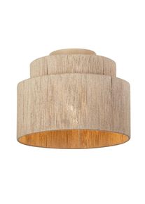 Trio Leuchten Deckenleuchte , Naturfarben, Beige , Metall, Textil , 23 cm , Lampen & Leuchten, Innenbeleuchtung, Deckenlampe, Deckenlampen